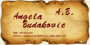 Angela Budaković vizit kartica